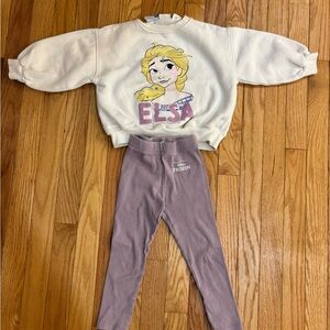 Zara toddler girls frozen set size 4T